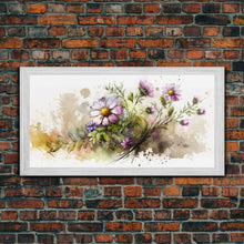 Carregar imagem no visualizador da galeria, Abstract Wildflower Meadow Painting, Colorful Vibrant Botanical Art Prints, Abstract Mixed Media flower Art, Extra Large Painting, Wall Art
