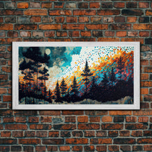 Load image into Gallery viewer, Crystal Pine Tree Art, Framed Canvas Print, Pine Tree Canvas, Pine Tree Artwork, Pine Tree Canvas Art
