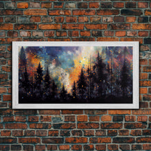 Carregar imagem no visualizador da galeria, Forest Fire Abstract, Forest Landscape Wall Art, Framed Canvas Print, Pine Tree Canvas, Pine Tree Artwork, Pine Tree Canvas Art, Wall Decor
