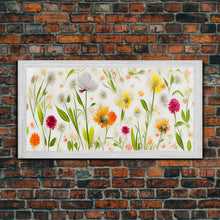 Load image into Gallery viewer, Botanical wall art, spring flowers, canvas print, dorm art for girls
