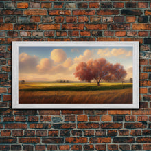 Carregar imagem no visualizador da galeria, A lone tree in a Texas field, Canvas print, Texan art, Prairies, fields and grass
