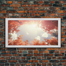 Carregar imagem no visualizador da galeria, Forest Art, Trees Wall Art, Autumn Art Print, Panoramic Art, Wall Art, Canvas Art, Landscape Art, Farmhouse Art, Dining Room Decor, RV Decor

