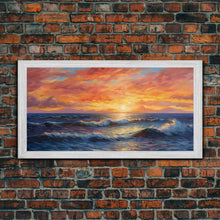 Carregar imagem no visualizador da galeria, Beach Art, Framed Canvas Print, Beach Wall Art, Gift For Him, Above Sofa Art, Centerpiece Art, Wall Decor, Beach Print, Beach Wall Decor
