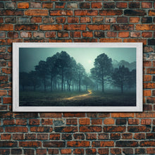 Carregar imagem no visualizador da galeria, Gloomy Spooky Forest, ready to hang canvas print wall art, Lakehouse Cabin Wall Decor
