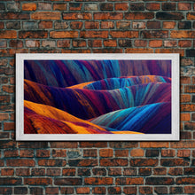 Carregar imagem no visualizador da galeria, Beautiful Geological art, Geology, Colorful stone formations, ready to hang canvas print wall art, framed canvas wall art, mancave wall art

