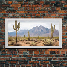 Load image into Gallery viewer, Desert Wall Art, Desert Decor, Framed Canvas Print, Desert Photography, Cactus Wall Art, Southwestern Decor, Landscape Prints, Boho Wall Art
