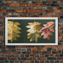 Carregar imagem no visualizador da galeria, Autumn Leaf Arrangement Wall Decor, ready to hang canvas print wall art, Fall Decor
