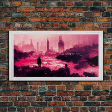 Load image into Gallery viewer, Surreal Dystopian Cyberpunk Art, ready to hang canvas print, framed art
