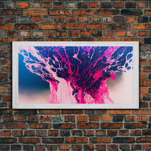 Load image into Gallery viewer, Neon Pink Explosion, Trippy Psychedelic Art, Ready To Hang Canvas Print, Framed Canvas Wall Art
