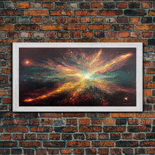 Carregar imagem no visualizador da galeria, Explosion of Stars, Scifi Art, Galaxy Universe Print, Ready To Hang Canvas Print, Framed Canvas Wall Art, Living Room Wall Decor

