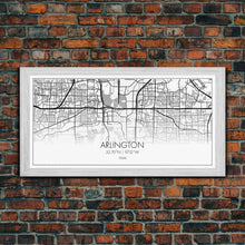 Carregar imagem no visualizador da galeria, Arlington Street Map, Texas Map, Map Print, Modern Art, Wall Art, Canvas Print, Travel Art, Apartment Décor, Summer Gift, Laundry Room Décor
