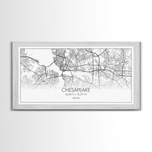 Cargar imagen en el visor de la galería, Chesapeake Street Map, Virginia Map, Map Print, Modern Art, Wall Art, Canvas Art, Gift For Friend, Teen Bedroom Décor, Rustic Mantle Décor
