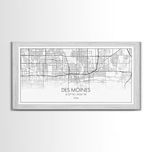 Load image into Gallery viewer, Des Moines Street Map, Iowa Map, Map Print, Minimalist Art, Wall Art, Canvas Art, Girls Bedroom Décor, Dorm Room Décor, Gift For Dad, Office
