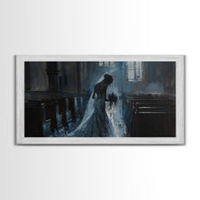 Load image into Gallery viewer, The Ghostly Pride, Framed Canvas Print, Dark Academia Oil Painting, Victorian Style Halloween Art
