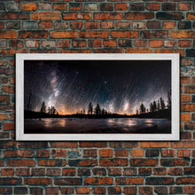 Carregar imagem no visualizador da galeria, Canvas Wall Art Landscape Mountains Nature Painting Prints Minimalist Modern Home Artwork Decoration Night Sky With Stars
