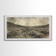 Carregar imagem no visualizador da galeria, Expansive Desert Landscape with Rolling Hills Framed Canvas Print for Farmhouse Bedroom Wall Art Rustic Home Decoration, Scenic Nature Scene

