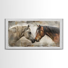 Load image into Gallery viewer, Cowboy Riding in Desert Landscape, Framed Canvas Print for Rustic Living Room Decor, Western Art for Home and Bedroom Decoration
