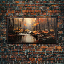 Carregar imagem no visualizador da galeria, Fall Centerpiece Landscape Painting Canvas Print, Autumn Decor, Fall Centerpiece, Fall Home Decor, Fall Wall Decor, Fall Home Decor
