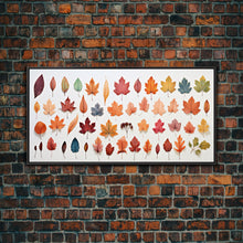 Carregar imagem no visualizador da galeria, Fall Leaves Photography Study, Framed Canvas Print, Fall Decor, Autumn Decor, Fall Centerpiece, Seasonal Art, Fall Centerpiece
