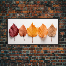 Carregar imagem no visualizador da galeria, Autumn Leaves Photography Study, Framed Canvas Print, Fall Decor, Autumn Decor, Fall Centerpiece, Seasonal Art, Fall Centerpiece, Fall Art
