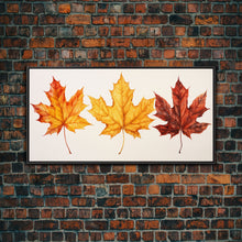 Carregar imagem no visualizador da galeria, Autumn Leaves Centerpiece, Photography Study, Framed Canvas Print, Fall Decor, Autumn Decor, Seasonal Art, Fall Centerpiece, Fall Art
