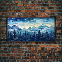 Carregar imagem no visualizador da galeria, Abstract Wall Art, Winter Wall Art, Mosaic Wall Art, Nature Art Print, Canvas Print, Wall Hanging, Landscape Art, Camper Wall Decor

