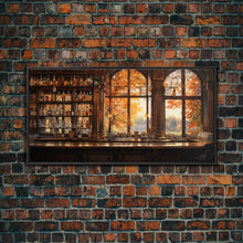 Load image into Gallery viewer, Bar Wall Art, Fall Wall Print, Tavern Art, Canvas Print, Wall Hanging, Panoramic Art, Anniversary Gift, Dining Room Decor, Gaming Wall Decor
