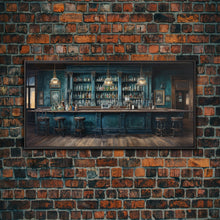 Load image into Gallery viewer, Bar Decor, Prohibition Wall Art, Saloon Wall Art, Canvas Print, Wall Hanging, Panoramic Art, Farmhouse Wall Decor, Kitchen Print, Gift Ideas
