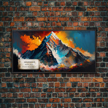 Carregar imagem no visualizador da galeria, Annapurna II, Wall Art, Original Mountain Painting Print, Travel Poster, Mountain Landscape Wall Decor, Abstract Mountain Art
