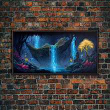 Load image into Gallery viewer, Enchanted Forest Painting, Fantasy Art, Fairy House, Fantasy, Woodland Decor, Woods, Forest, Fairy Forest
