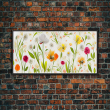 Load image into Gallery viewer, Botanical wall art, spring flowers, canvas print, dorm art for girls
