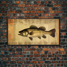 Load image into Gallery viewer, Fish Wall Decor, Animal Wall Art, Nature Wall Art, Minimalist Wall Decor, Panoramic Wall Decor, Canvas Print, Wall Art, Framed Canvas Art
