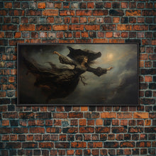 Load image into Gallery viewer, Witch Art Print, Framed Canvas, Halloween Art, Witch Wall Art, Witchy Art, Witch Wall Decor, Witch Sign, Wiccan Art, Gothic Victorian Art
