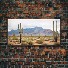 Load image into Gallery viewer, Desert Wall Art, Desert Decor, Framed Canvas Print, Desert Photography, Cactus Wall Art, Southwestern Decor, Landscape Prints, Boho Wall Art

