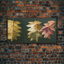 Carregar imagem no visualizador da galeria, Autumn Leaf Arrangement Wall Decor, ready to hang canvas print wall art, Fall Decor

