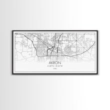 Carregar imagem no visualizador da galeria, Akron Street Map, Ohio Map, Map Print, Modern Art, Wall Art, Canvas Print, Wall Hanging, Office Wall Décor, Couples Gift, City Map Canvas
