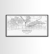 Load image into Gallery viewer, Bakersfield Street Map, California Map, Map Print, Modern Art, Wall Art, Canvas Print, Cabin Décor, Gift For Home, Unique Wall Art, Room Art
