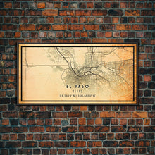 Load image into Gallery viewer, El Paso Texas Vintage Map Print, El Paso Map, Texas Map Art, El Paso City Road Map Poste, Vintage Gift Map, Travel Vacation Art, Rustic Map
