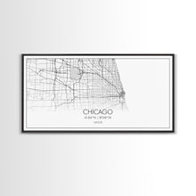 Cargar imagen en el visor de la galería, Chicago Street Map, Illinois Map, Map Print, Modern Art, Wall Art, Canvas Art, Apartment Décor, Housewarming Gift, Dorm Wall Art, Office Art
