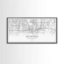 Load image into Gallery viewer, Des Moines Street Map, Iowa Map, Map Print, Minimalist Art, Wall Art, Canvas Art, Girls Bedroom Décor, Dorm Room Décor, Gift For Dad, Office
