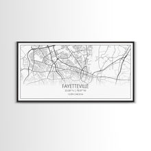 Load image into Gallery viewer, Fayetteville Street Map, North Carolina Map, Map Art, Minimalist Art, Wall Art, Canvas Art, Gift For Parents, Girls Room Décor, Cabin Décor
