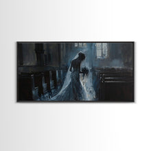 Load image into Gallery viewer, The Ghostly Pride, Framed Canvas Print, Dark Academia Oil Painting, Victorian Style Halloween Art
