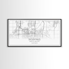 Load image into Gallery viewer, Sioux Falls City Map, South Dakota Art, Map Print, Modern Wall Art, Wall Art, Canvas Art, Large Wall Art, Unique Wall Décor, Office Prints
