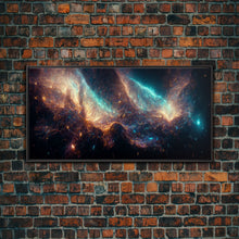 Carregar imagem no visualizador da galeria, Galaxy canvas print, trippy stars and night sky, universe, cool wall art, unique wall art
