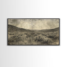 Carregar imagem no visualizador da galeria, Expansive Desert Landscape with Rolling Hills Framed Canvas Print for Farmhouse Bedroom Wall Art Rustic Home Decoration, Scenic Nature Scene
