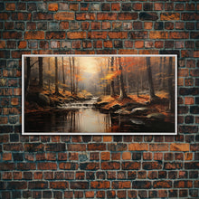 Carregar imagem no visualizador da galeria, Fall Centerpiece Landscape Painting Canvas Print, Autumn Decor, Fall Centerpiece, Fall Home Decor, Fall Wall Decor, Fall Home Decor
