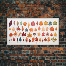 Carregar imagem no visualizador da galeria, Fall Leaves Photography Study, Framed Canvas Print, Fall Decor, Autumn Decor, Fall Centerpiece, Seasonal Art, Fall Centerpiece
