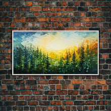 Carregar imagem no visualizador da galeria, Forest Wall Art, Abstract Wall Art, Forest Painting, Wall Art, Canvas Print, Wall Hanging, Landscape Art, Home Office Art, Southern Decor
