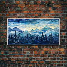 Carregar imagem no visualizador da galeria, Abstract Wall Art, Winter Wall Art, Mosaic Wall Art, Nature Art Print, Canvas Print, Wall Hanging, Landscape Art, Camper Wall Decor
