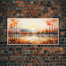 Carregar imagem no visualizador da galeria, Beautiful Sunset Landscape Painting On Canvas, Original Canvas Print Nature Art, Fancy Landscape Wall Art, Bedroom Wall Decor Gifts Boho Art
